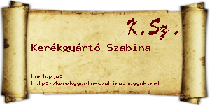 Kerékgyártó Szabina névjegykártya